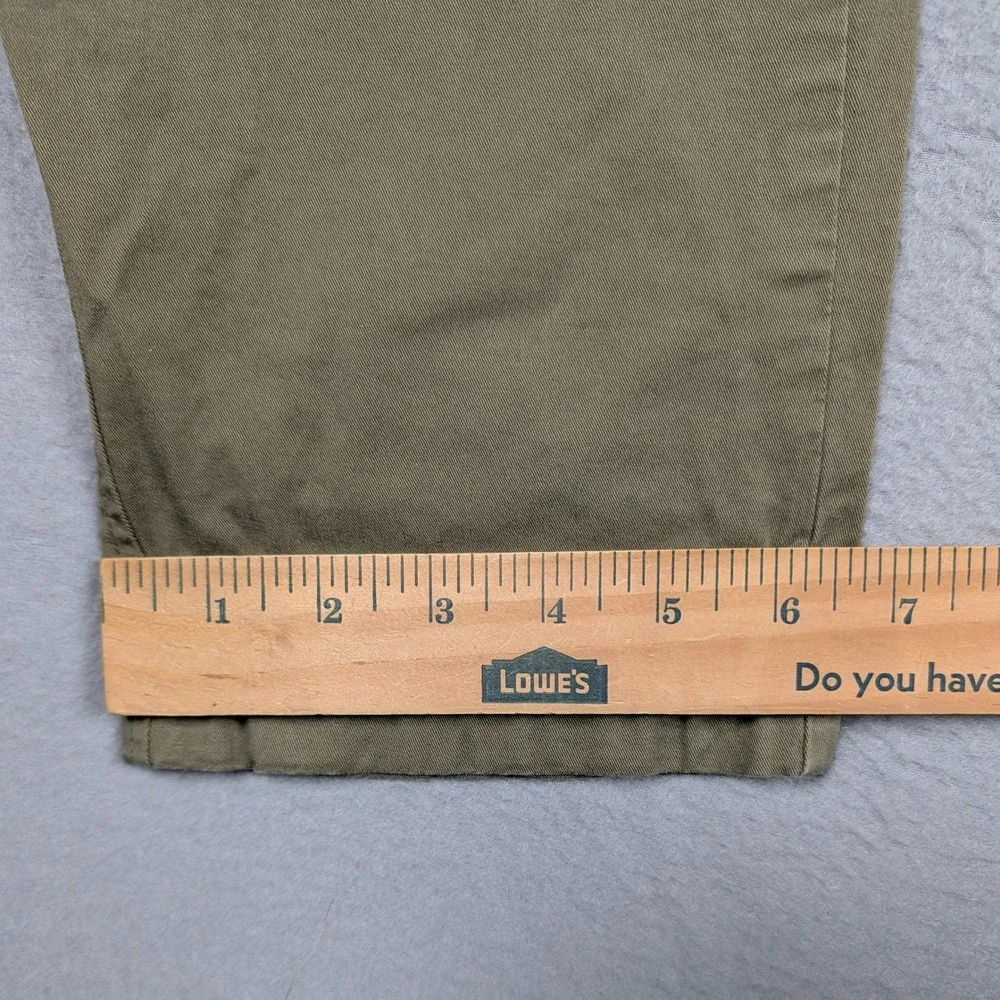 Abercrombie & Fitch Langdon Slim Chinos Mens 33x32 Olive Khaki Stretch Pants